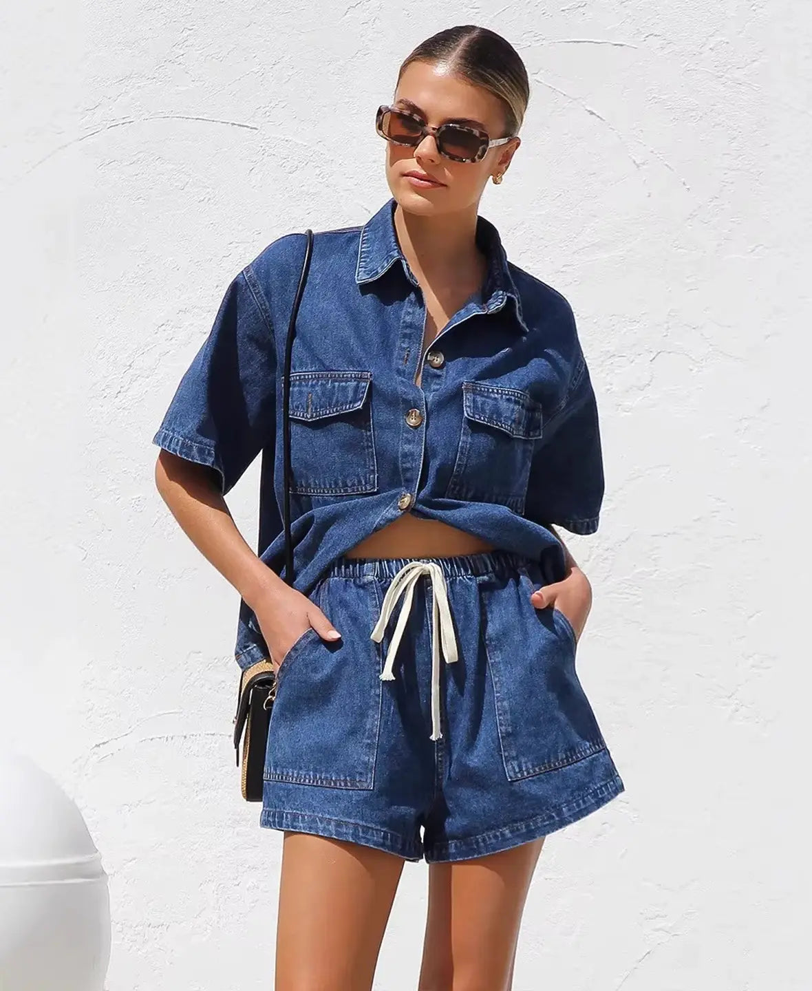 Céline Denim Two Piece Set