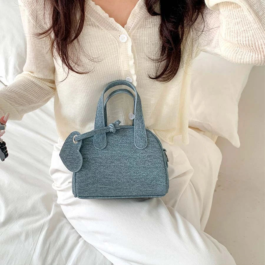 Mini Denim Crossbody Handbag