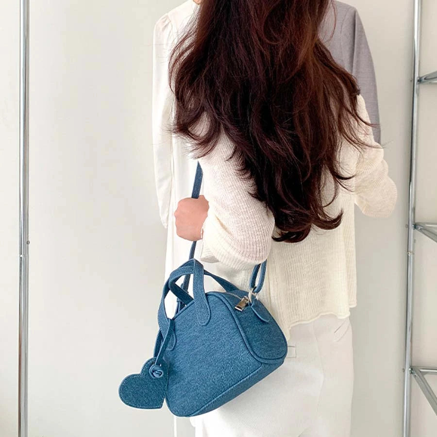 Mini Denim Crossbody Handbag