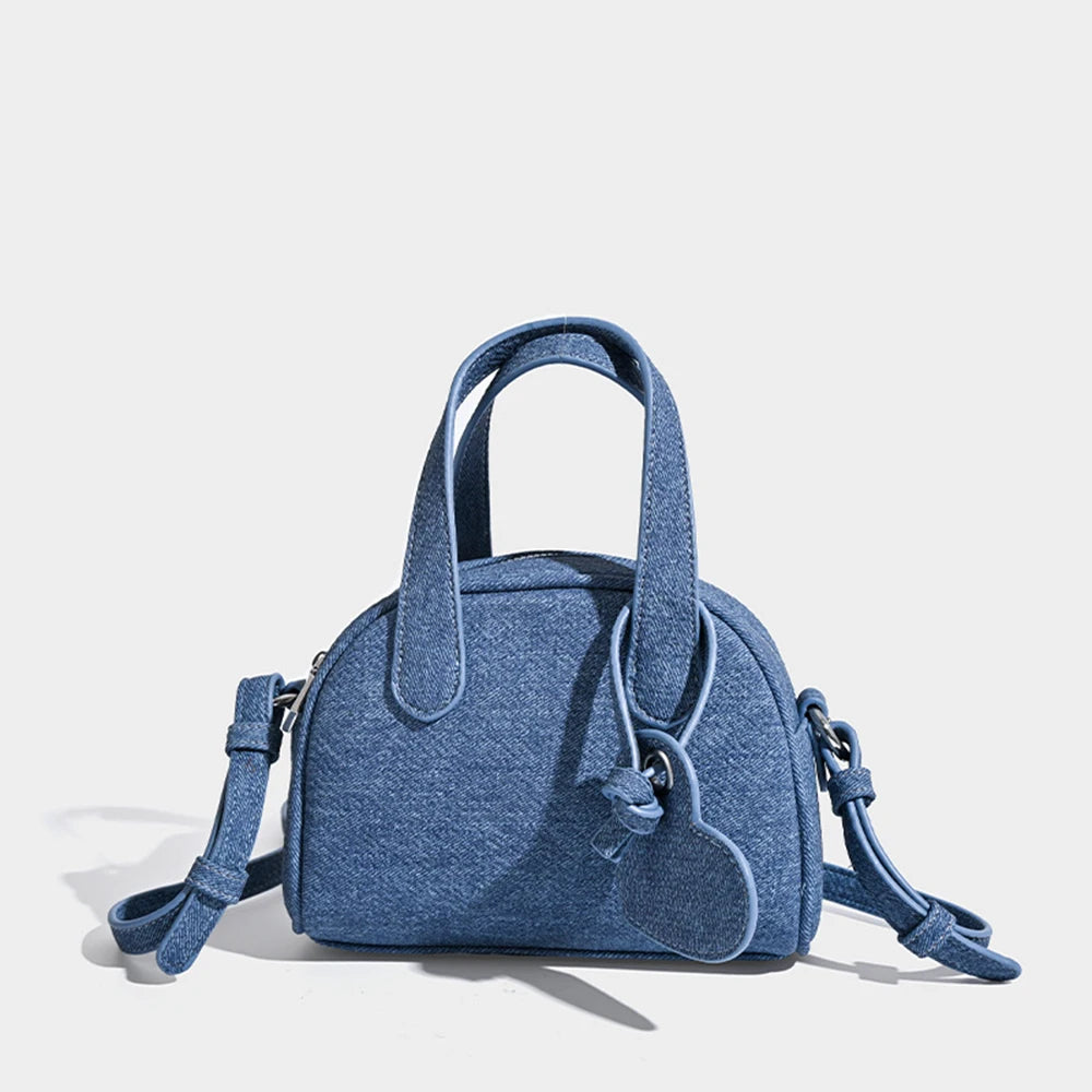 Mini Denim Crossbody Handbag