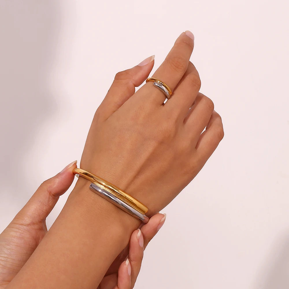 Minimalist Double Laminate Stainless Steel Jewelry