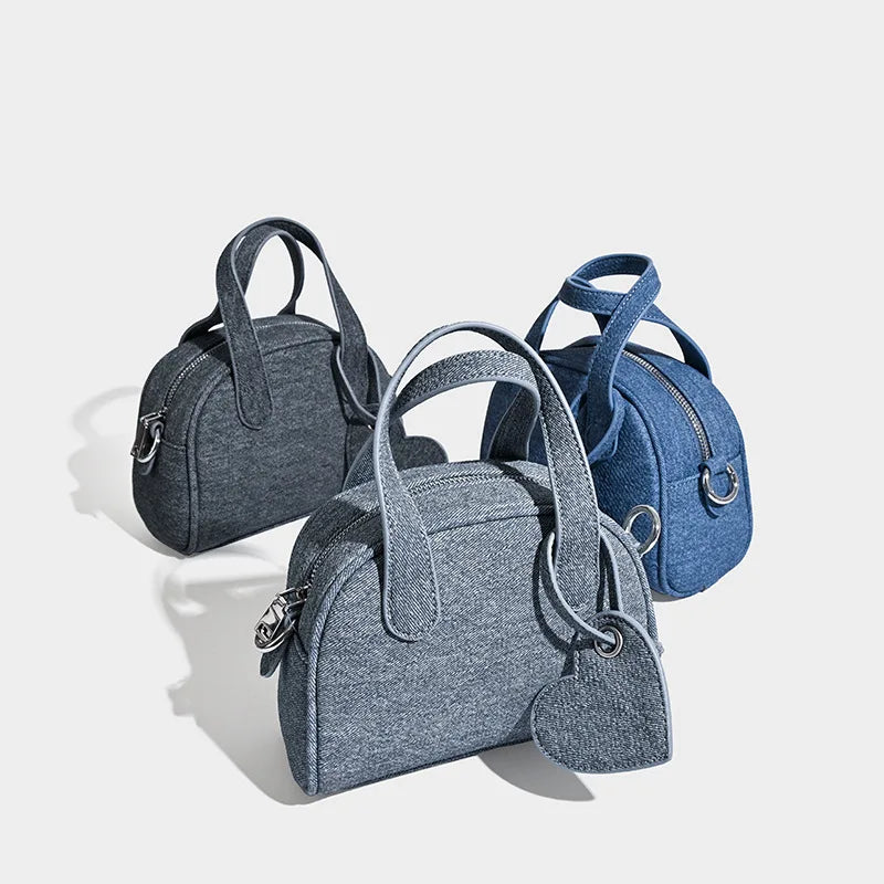 Mini Denim Crossbody Handbag