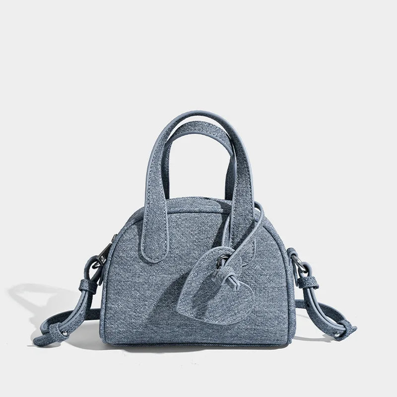 Mini Denim Crossbody Handbag