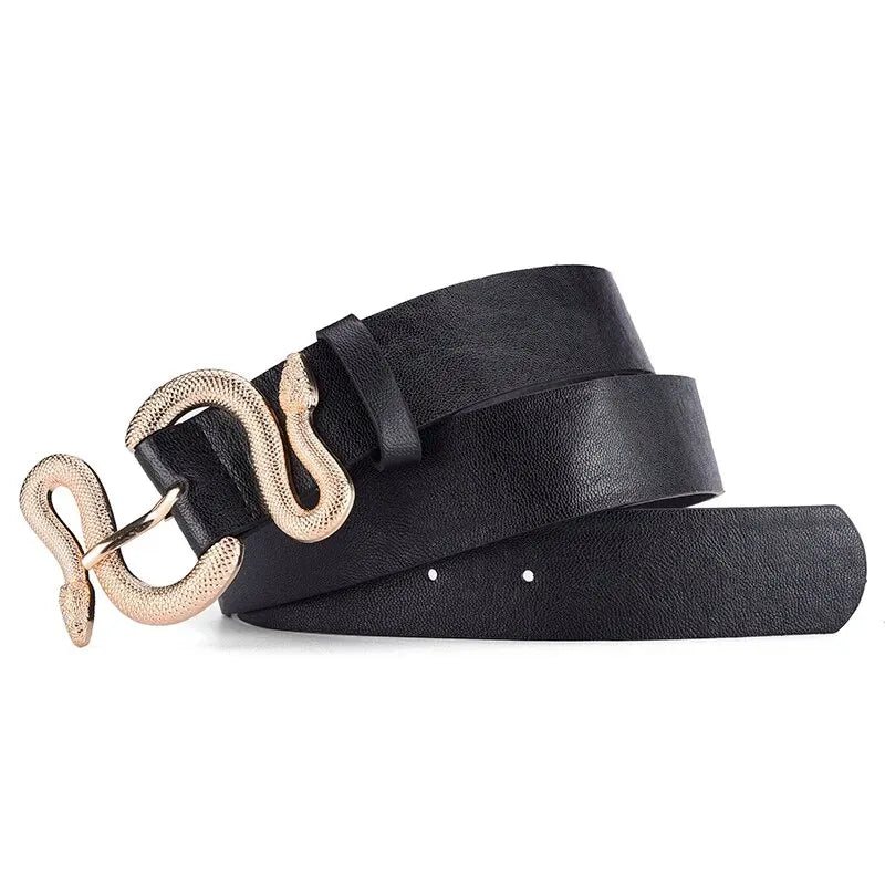 Retro Snake Leather Belt