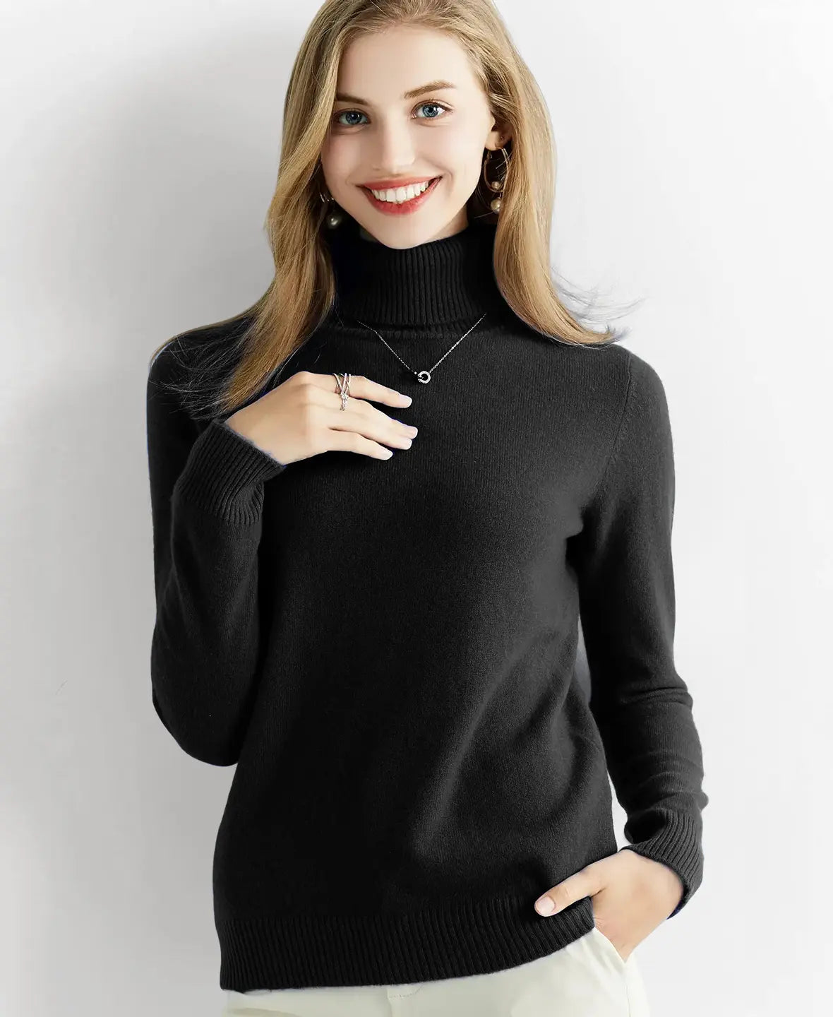 Turtleneck Sweater 100% Merino Wool