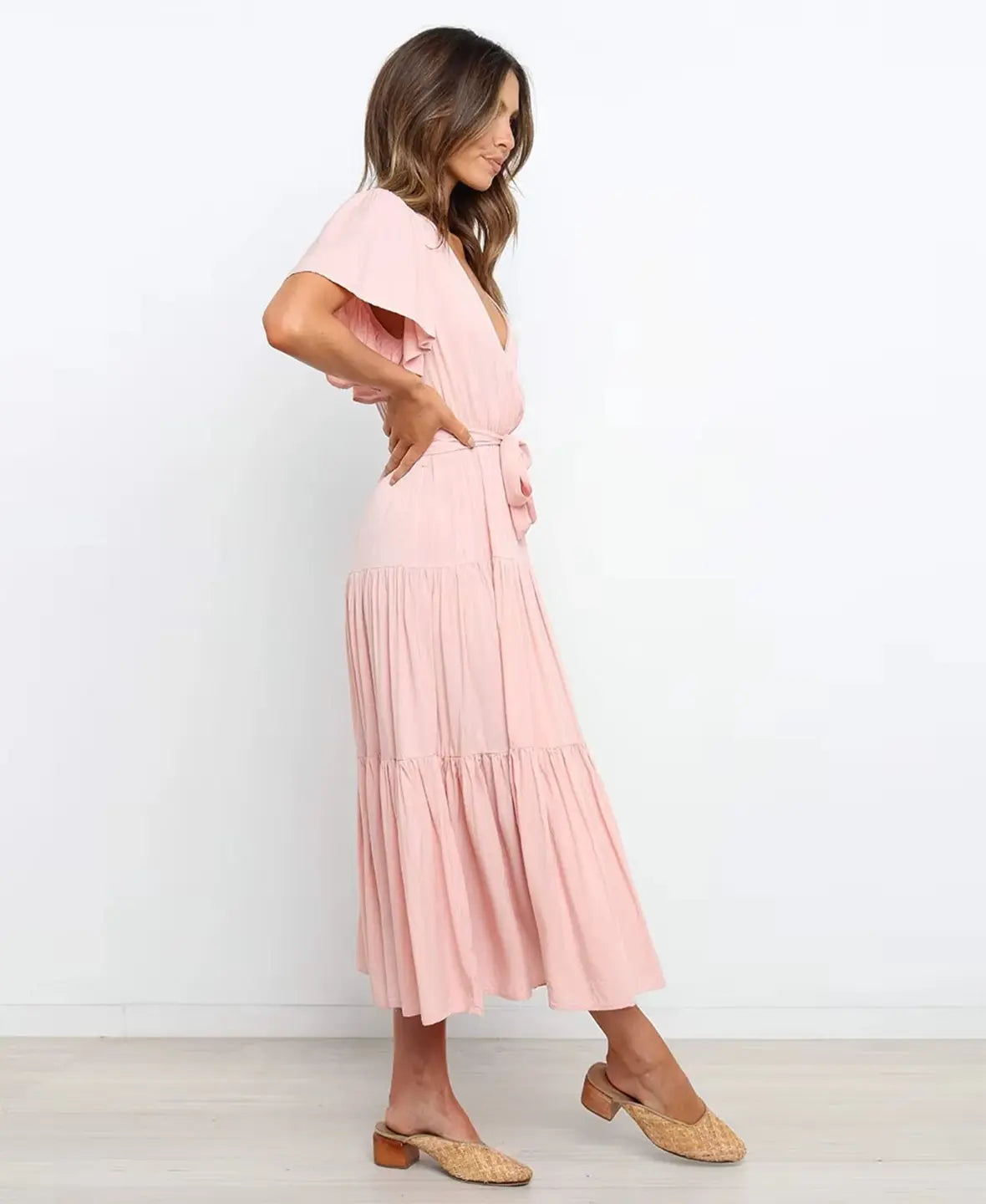 Amélie High Waist Midi Dress
