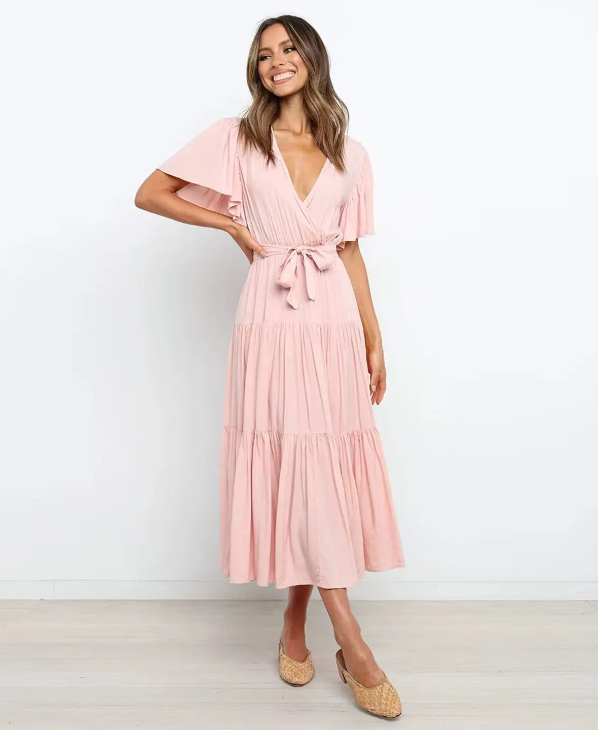 Amélie High Waist Midi Dress