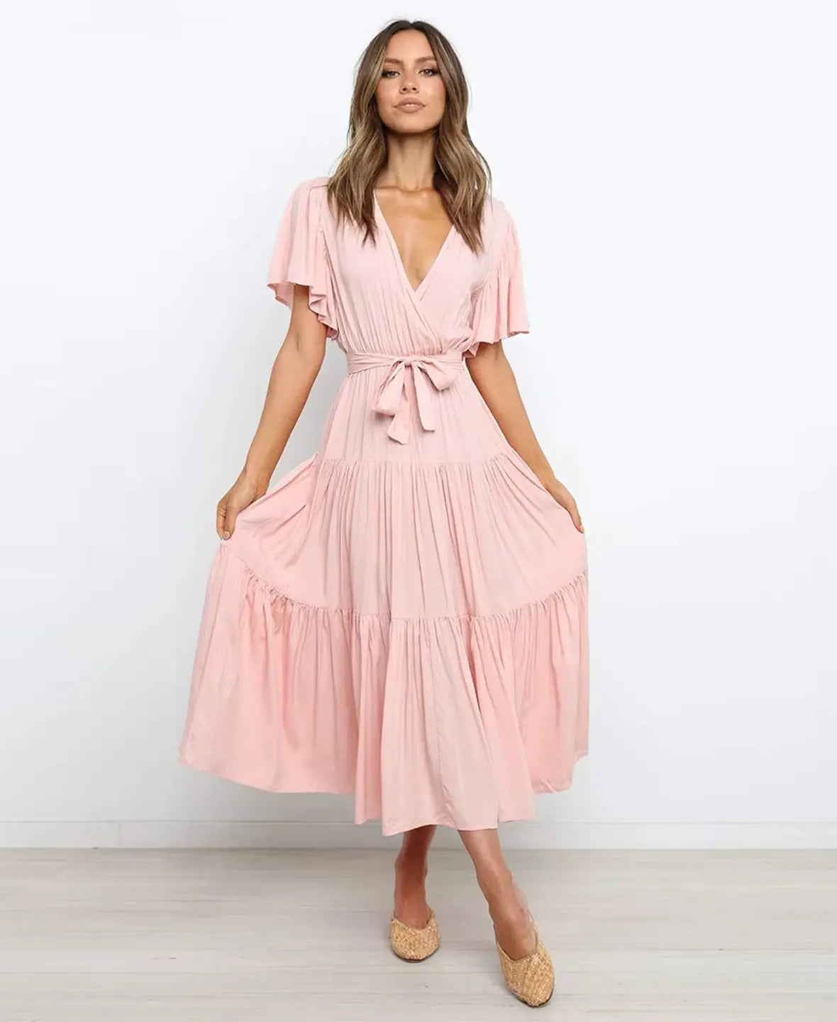 Amélie High Waist Midi Dress