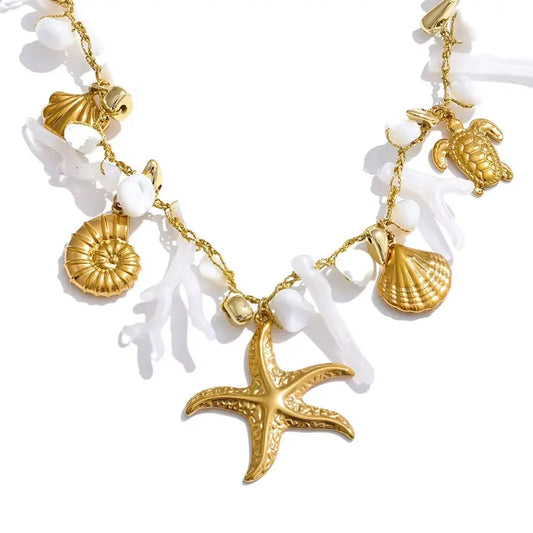 18K Gold Plated Ocean Necklace