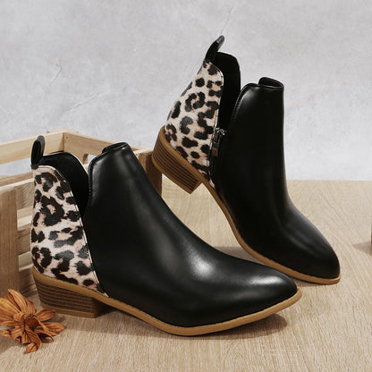 Leopard Print Ankle Boots