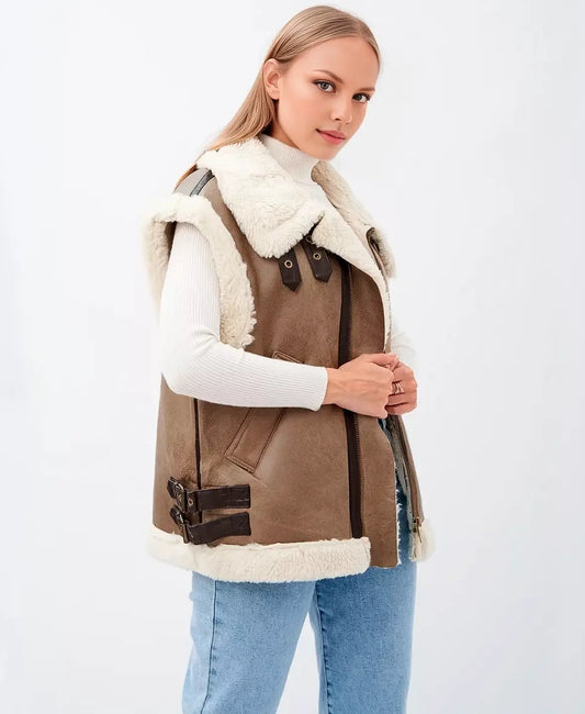 Aviator Furry Waistcoat