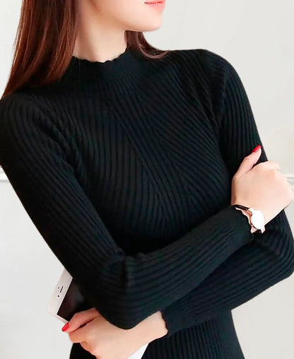 Basic Ribbed Knit Sweater