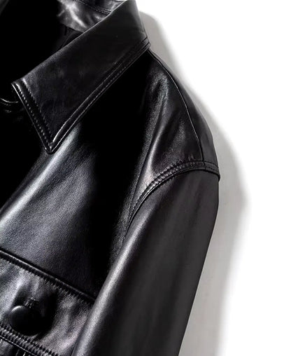 Classic Faux Leather Shirt Jacket