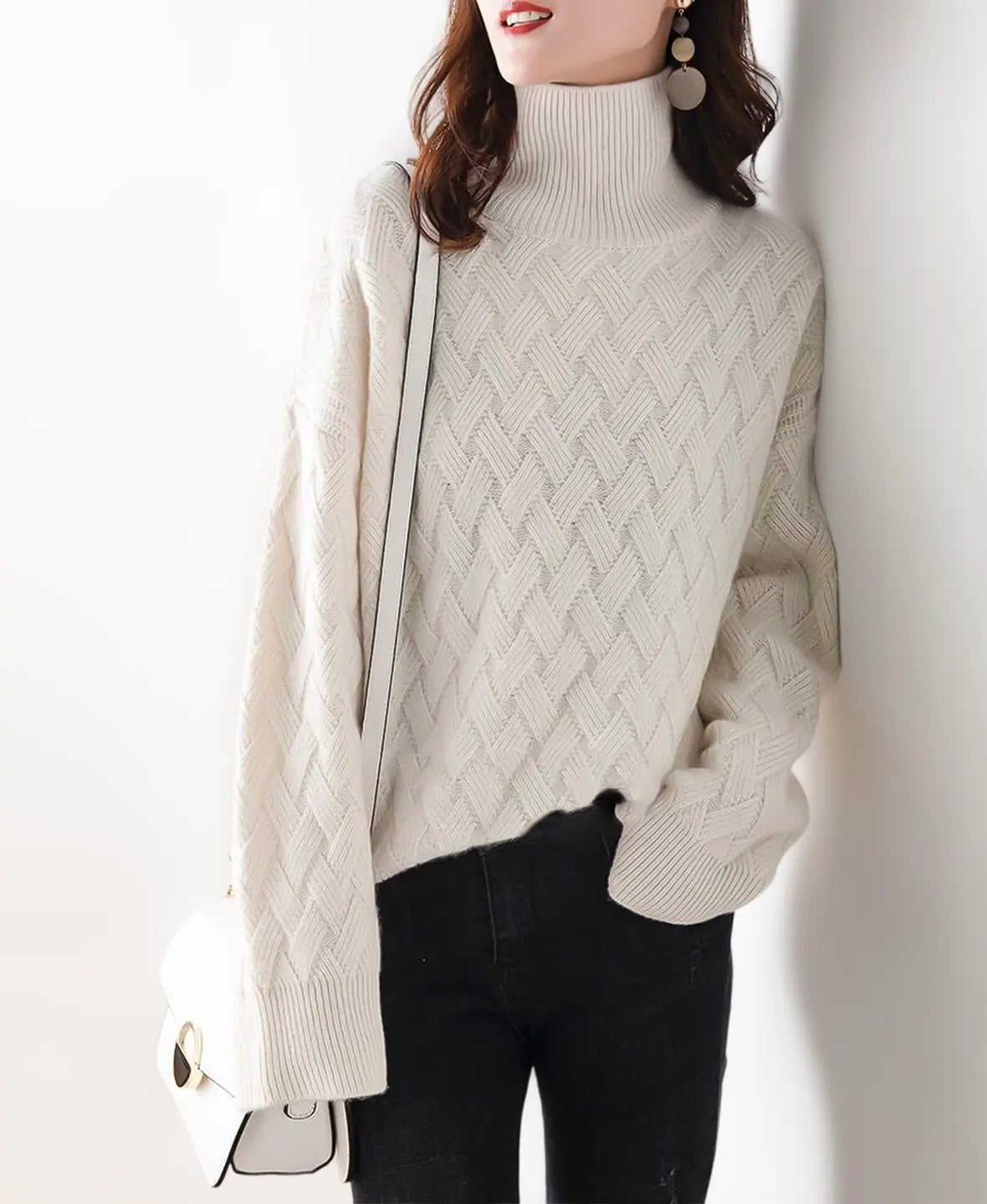 Cozy Turtleneck Knit Sweater