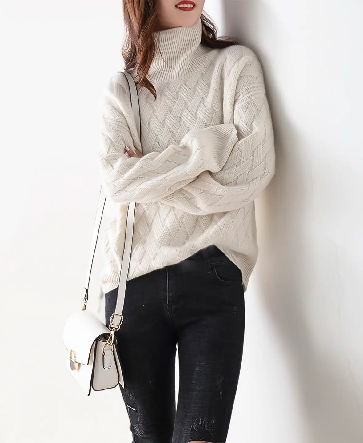 Cozy Turtleneck Knit Sweater