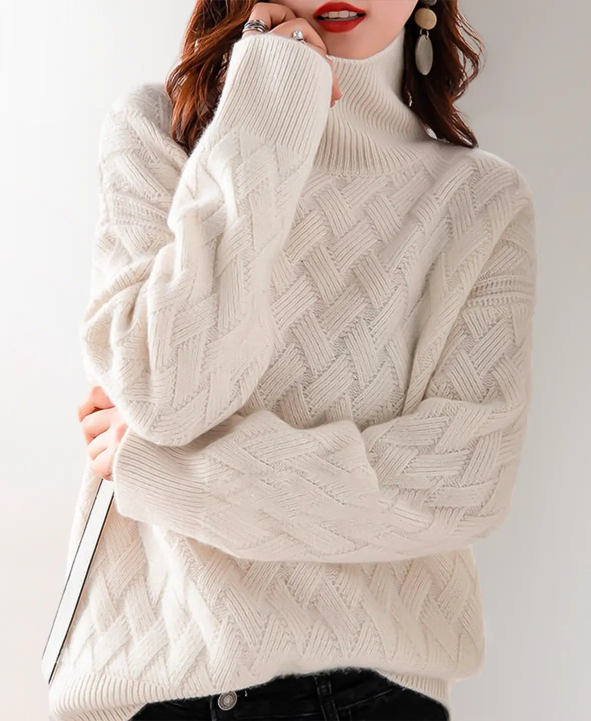 Cozy Turtleneck Knit Sweater