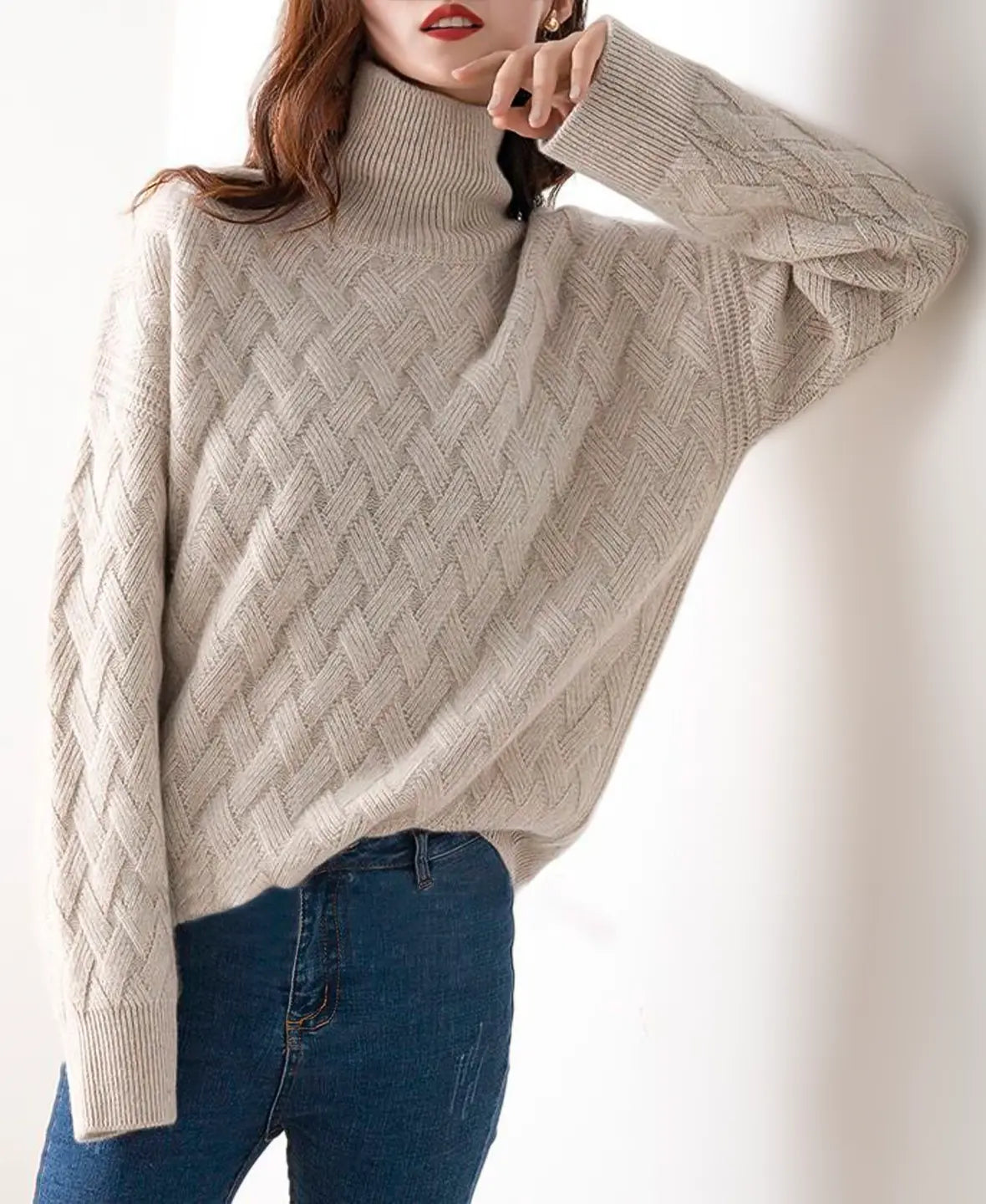 Cozy Turtleneck Knit Sweater