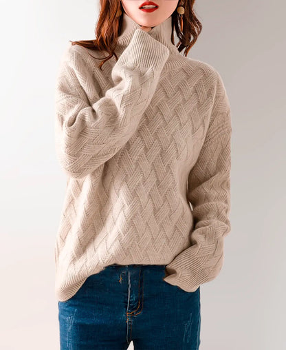 Cozy Turtleneck Knit Sweater