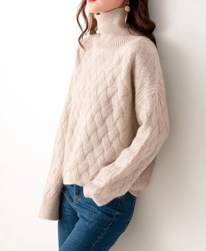 Cozy Turtleneck Knit Sweater