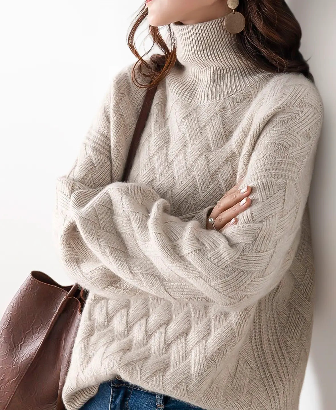 Cozy Turtleneck Knit Sweater