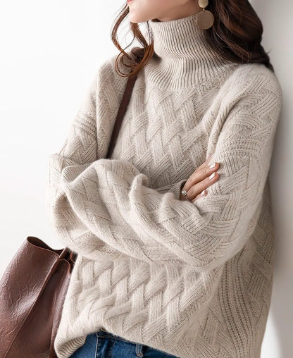 Cozy Turtleneck Knit Sweater