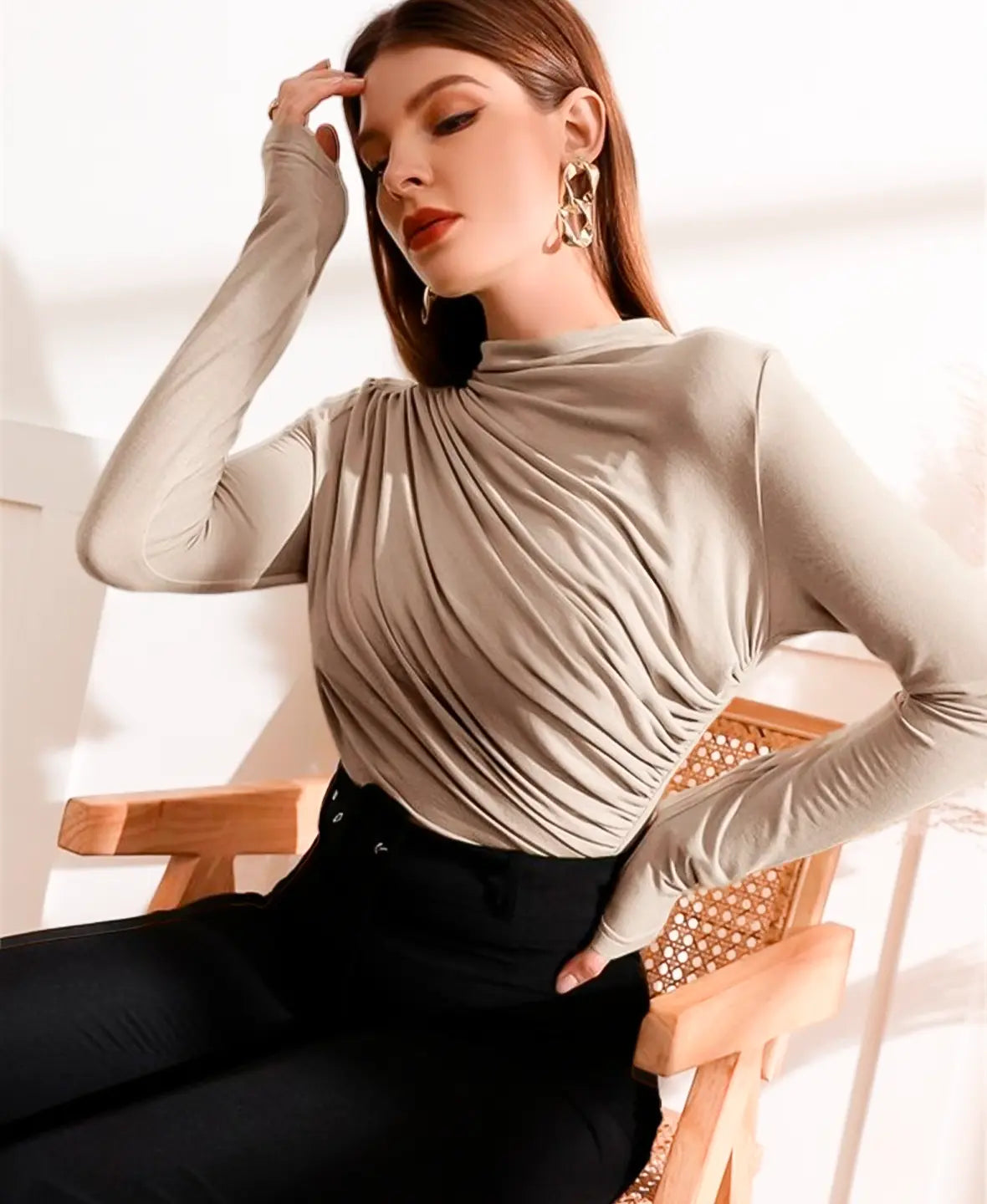 Soft Drape Long Sleeve Top