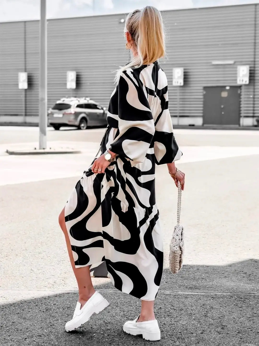 Effortless Chic Print Maxi Dress