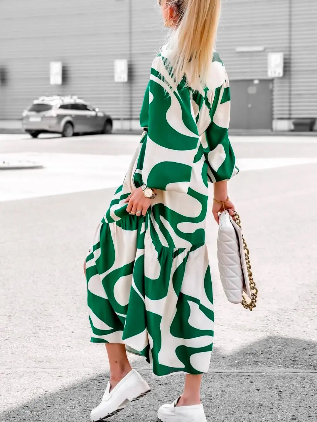 Effortless Chic Print Maxi Dress