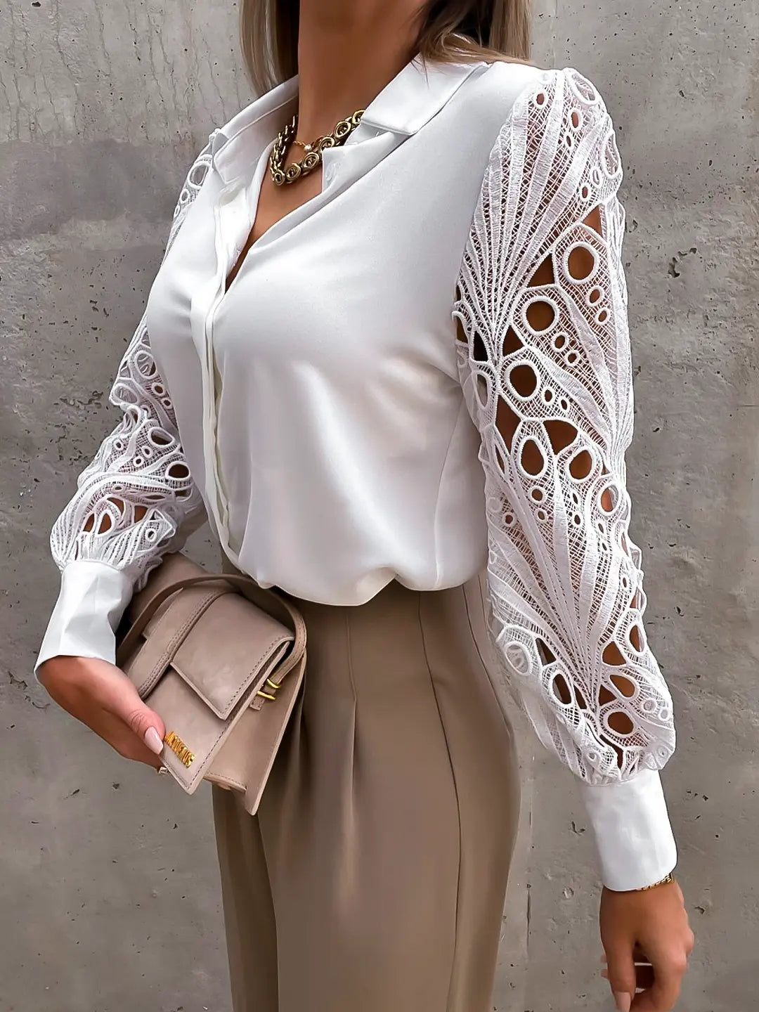 Elegant Allure Lace Shirt