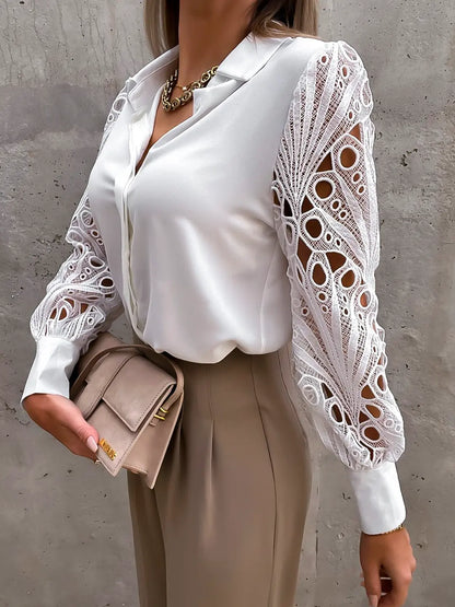 Elegant Allure Lace Shirt