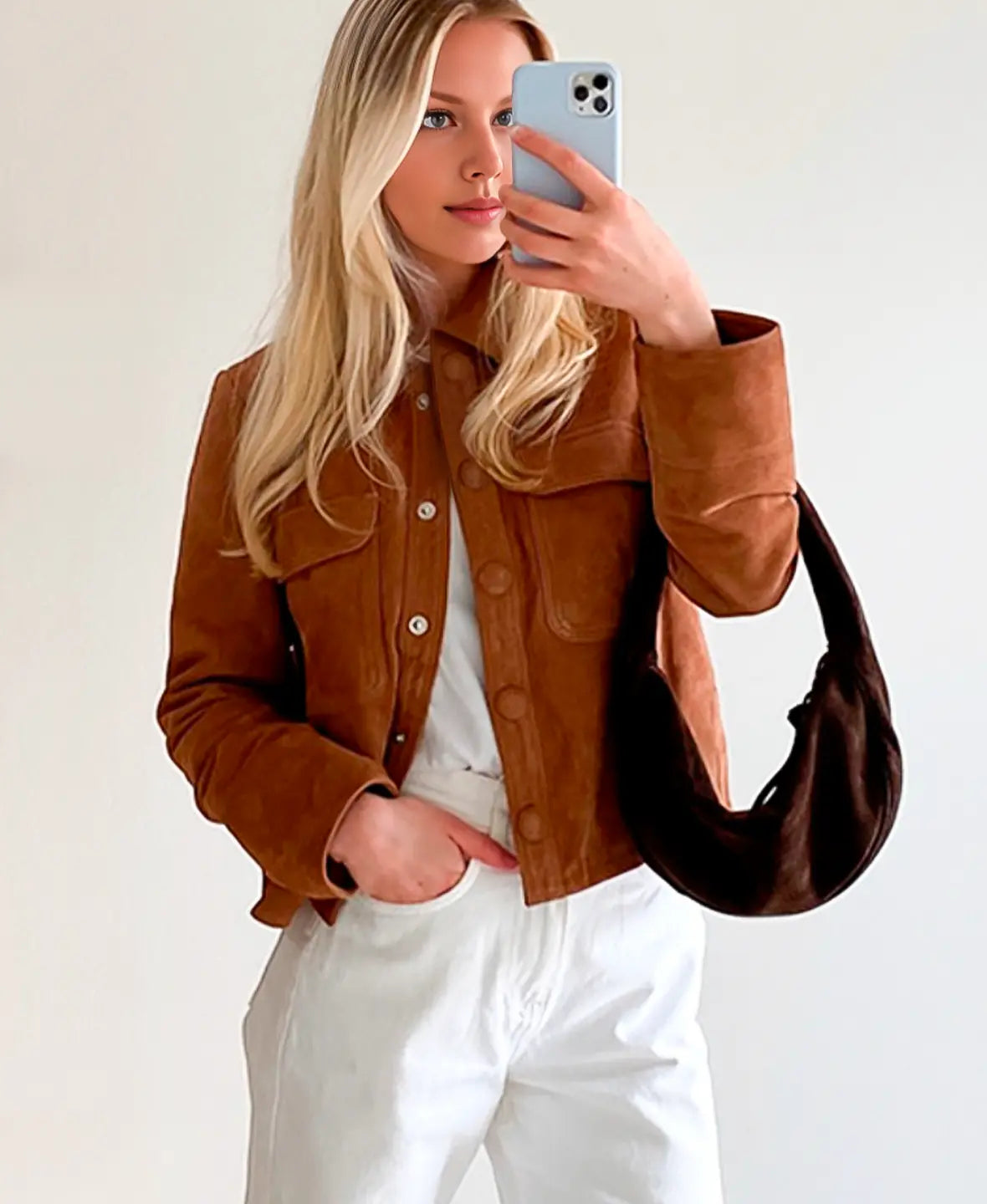 Faux Suede Classic Jacket