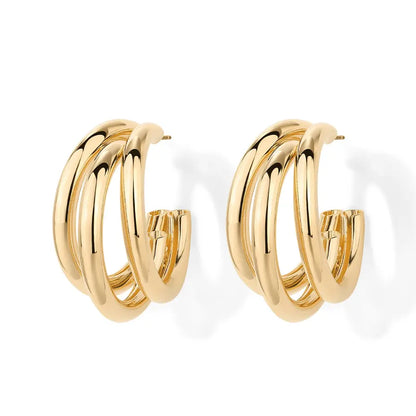 Trinity Hoop Earrings