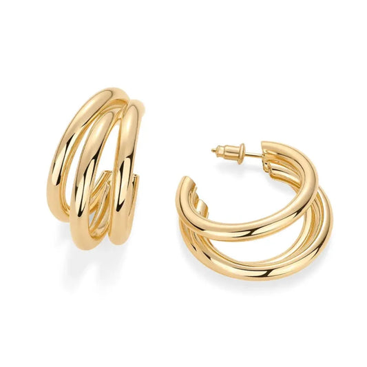 Trinity Hoop Earrings