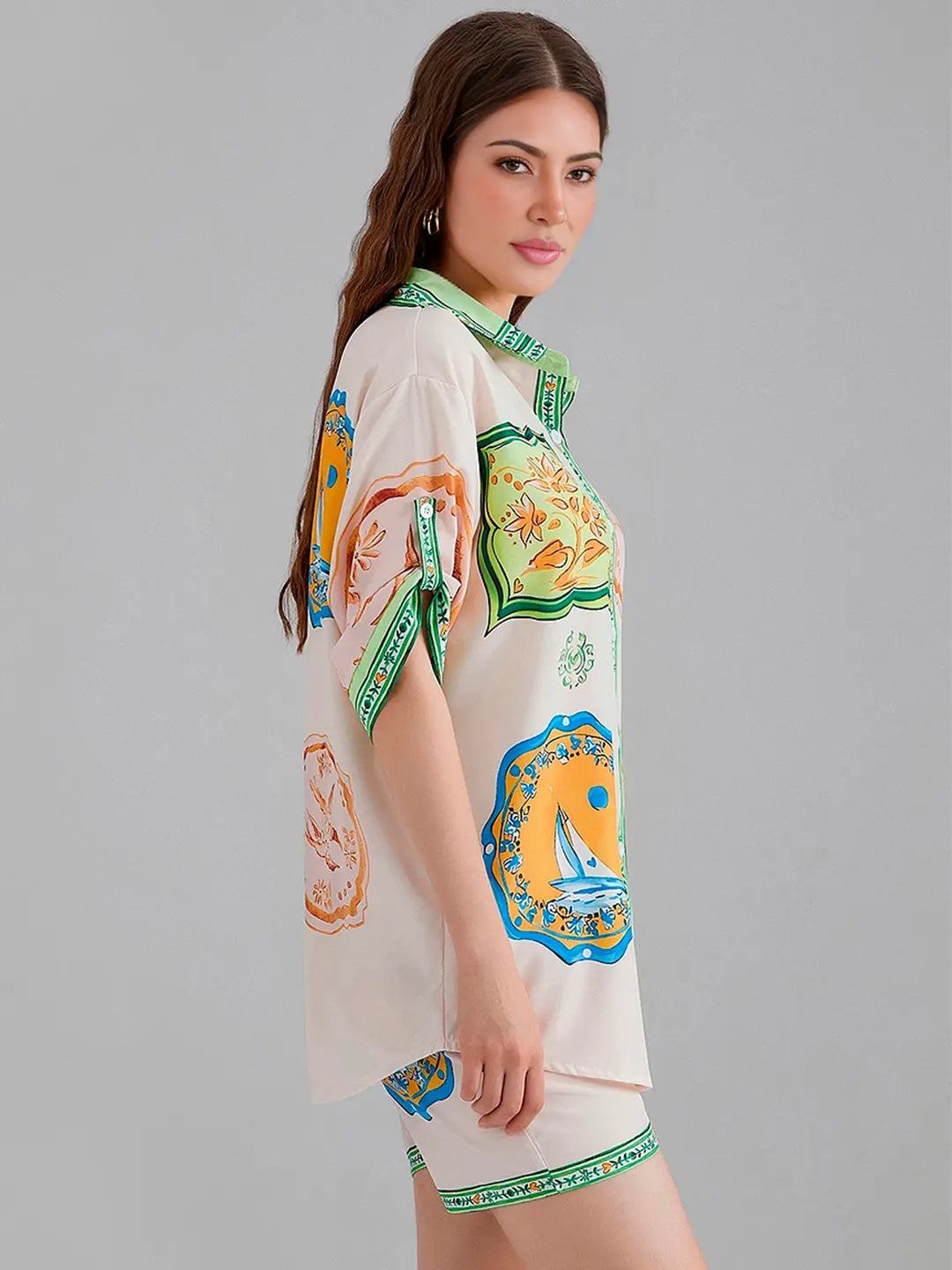 Idyllic Scarf Printed Resort Set