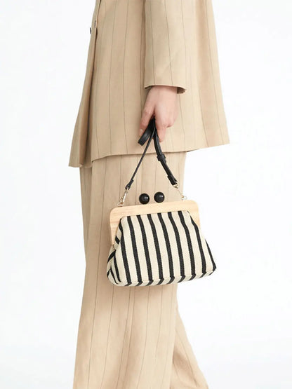 Lavish Striped Shoulder Bag