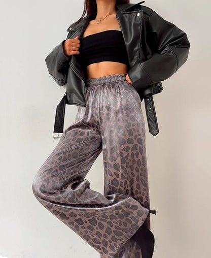 Leopard Print Pantaloon Pants