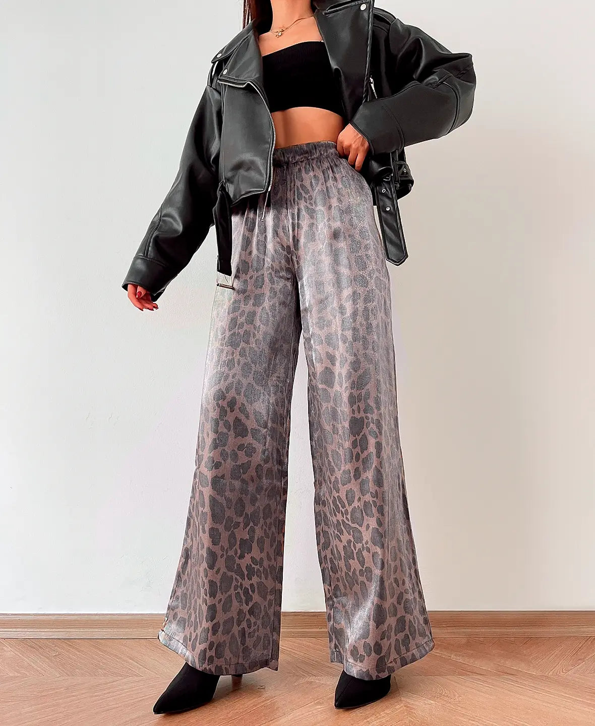 Leopard Print Pantaloon Pants