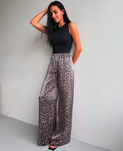 Leopard Print Pantaloon Pants