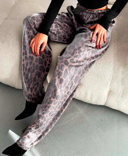 Leopard Print Pantaloon Pants