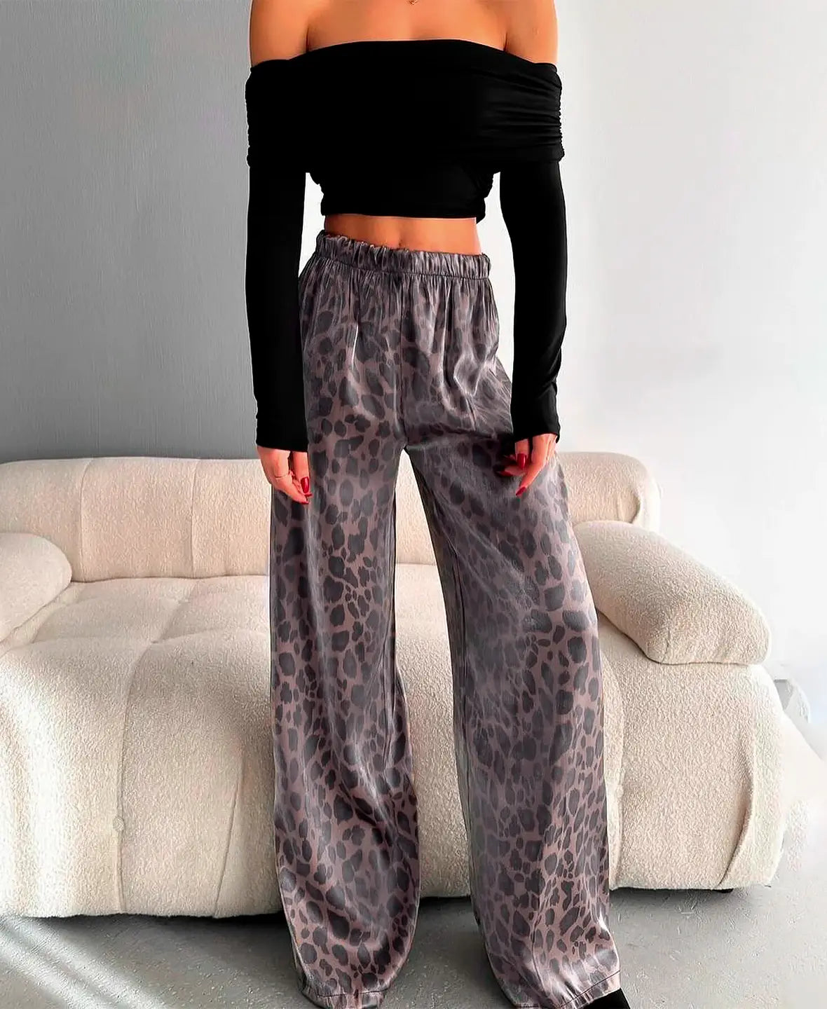 Leopard Print Pantaloon Pants