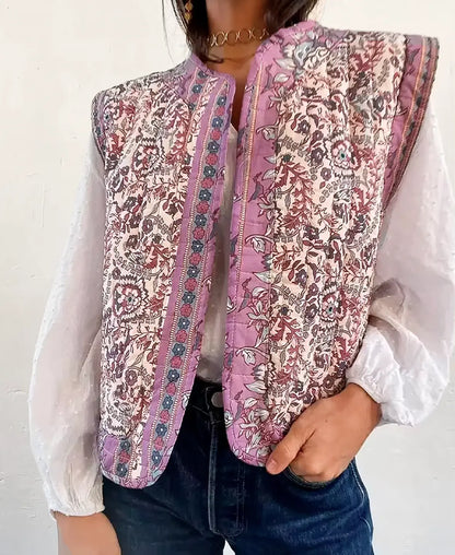 Printed Quilted Cotton Vest