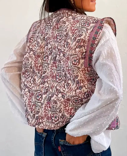 Printed Quilted Cotton Vest