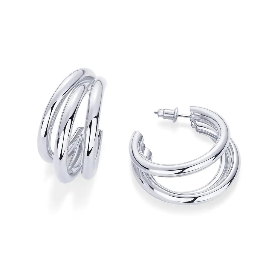 Trinity Hoop Earrings