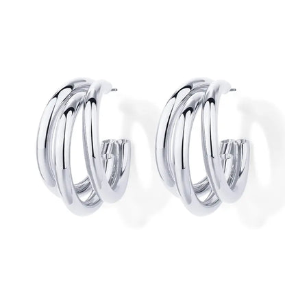 Trinity Hoop Earrings