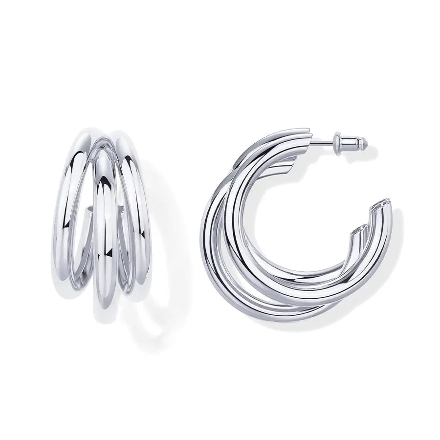 Trinity Hoop Earrings