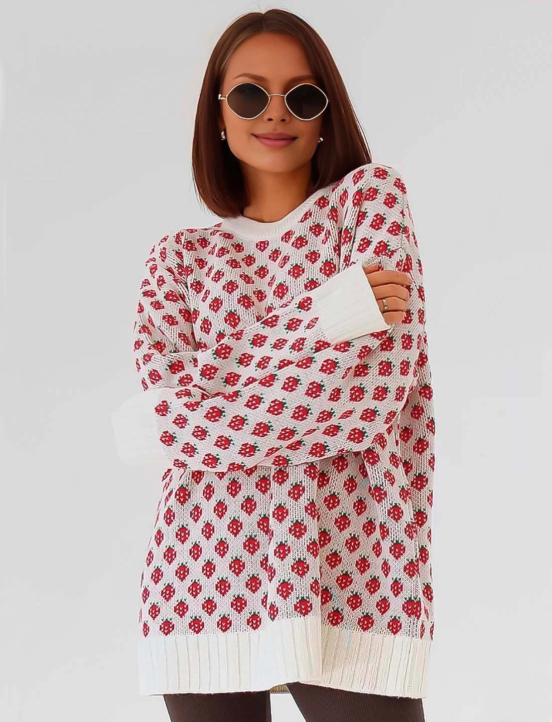 Strawberry Knitted Pullover