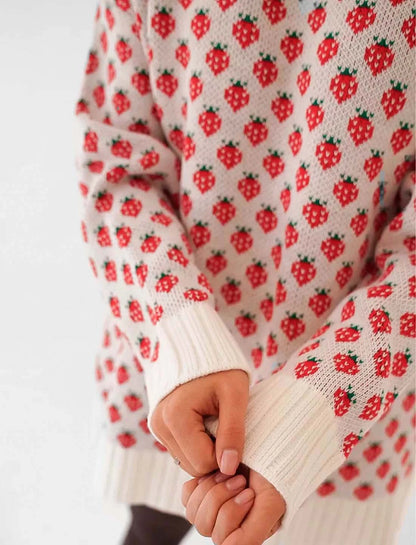 Strawberry Knitted Pullover