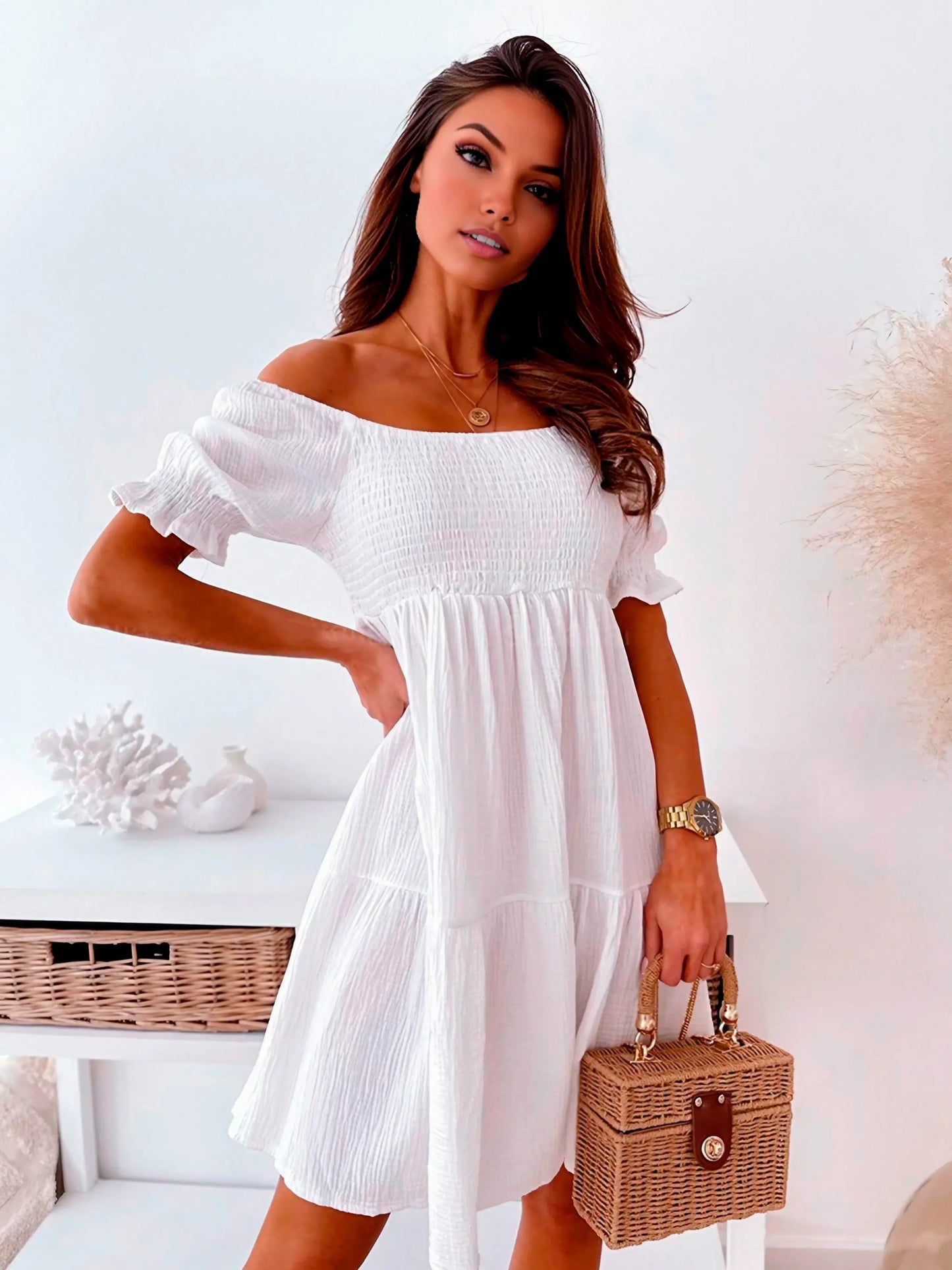 Sweet Honey Off Shoulder Sundress