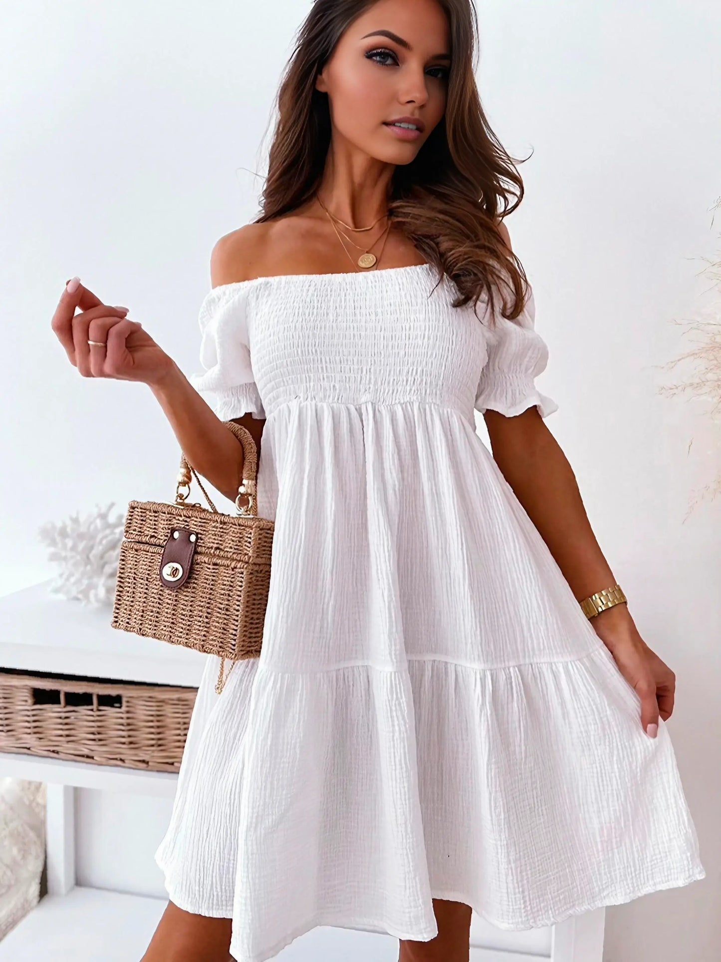 Sweet Honey Off Shoulder Sundress