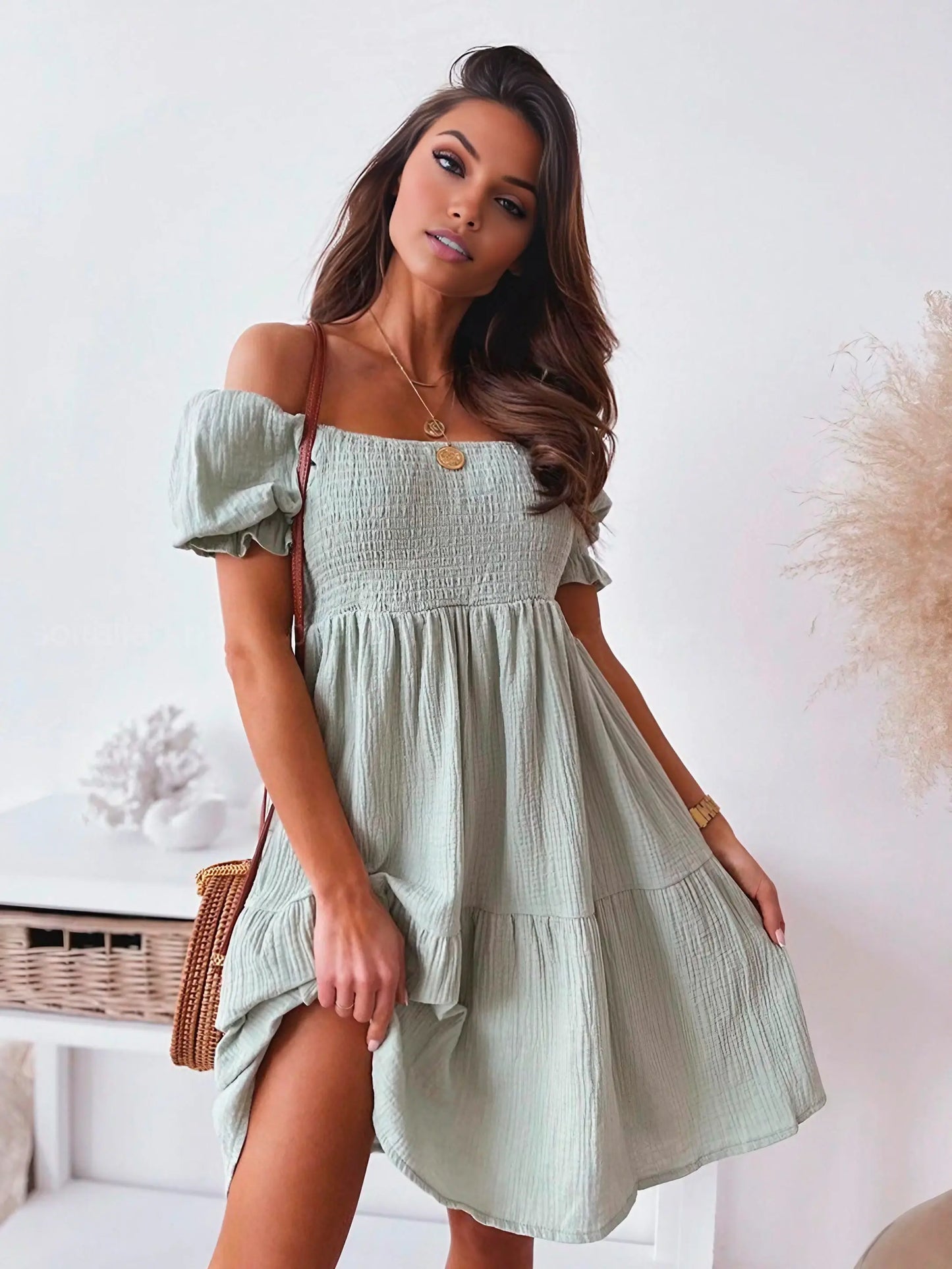 Sweet Honey Off Shoulder Sundress